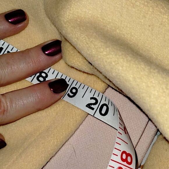 Katherine Kelly Womens Sz 8 Wool Cashmere Blend Coat Yellow Carcoat Peacoat Vtg - Picture 10 of 11